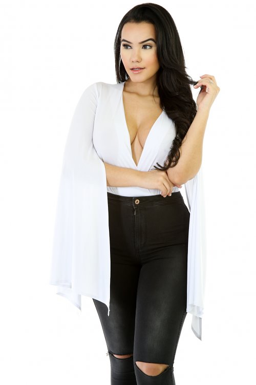 Bell Sleeves Fit To bodysuit