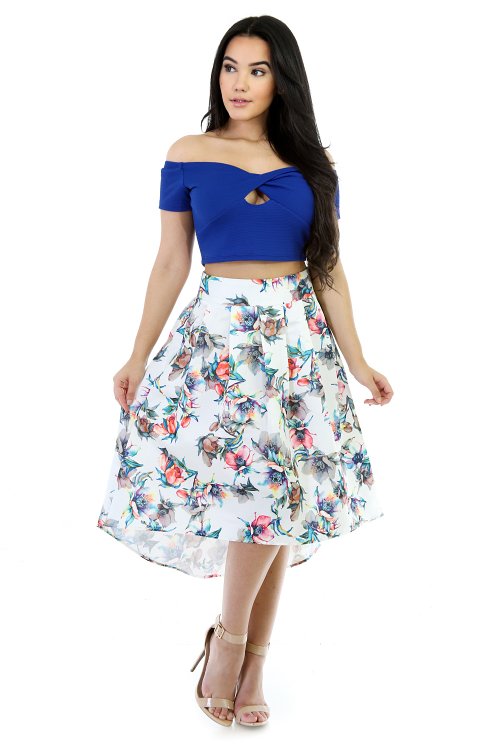 Colorful Expressed Flare Skirt