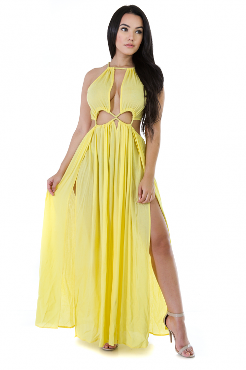 Solid Ropped Miami Maxi Dress