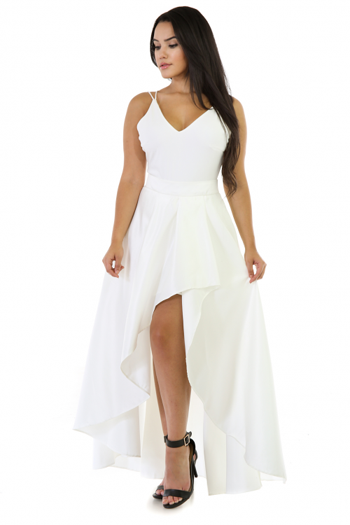 Maxi Comfortable Flare High-Low Skirt