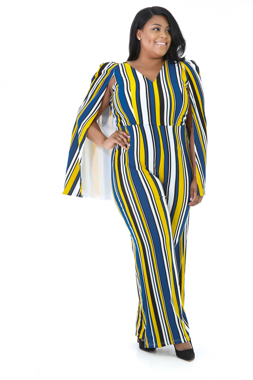 Daily Work Striped Jumpsuit