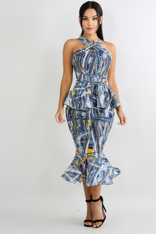 Swirled Sketch Dress