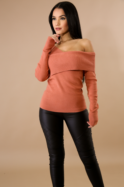 Over Lap Knit Sweater