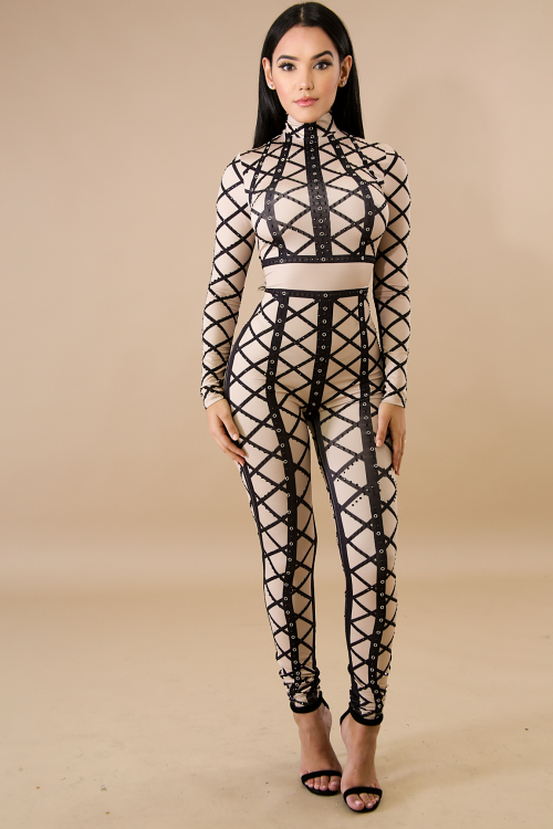 Chained Up Rhinestone Jumpsuit