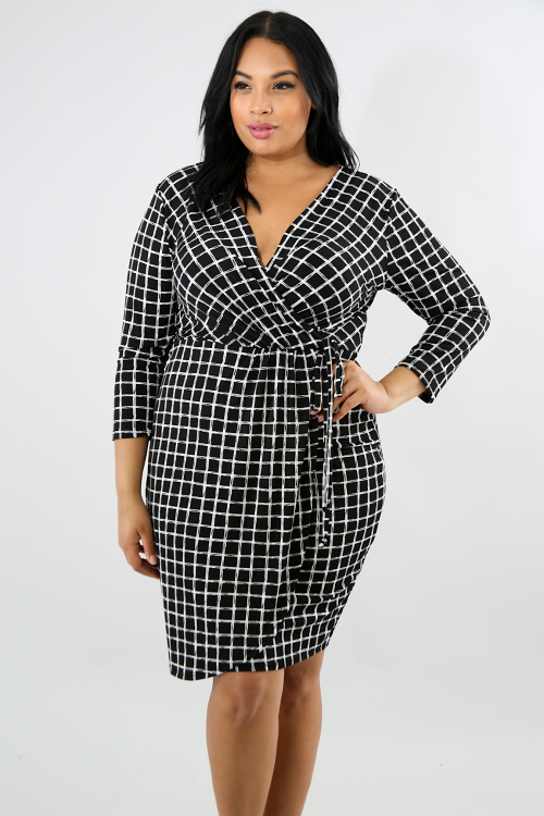Checkered Sketch Dress
