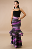Marble Swirl Flare Maxi Skirt