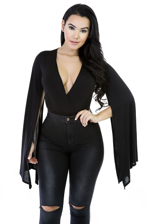 Bell Sleeves Fit To bodysuit