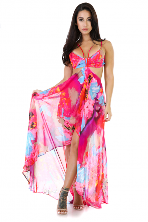 Let It Shine Maxi Exposed Dress