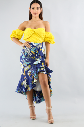 Swirl Floral Skirt