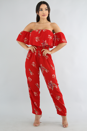 Floral Ruffled Jumpsuit