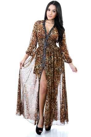 Leopard Go Wild Maxi Dress